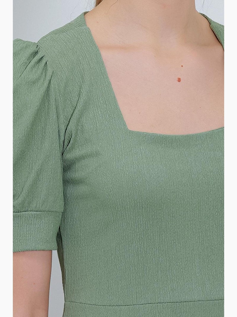 Mini abito in maglia con scollo quadrato in palissandro bdart Verde pastello - Kiabi
