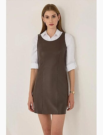 Mini abito in similpelle hiccup
