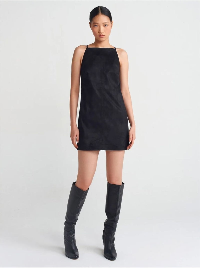 Mini abito senza maniche con zip Nero - Kiabi