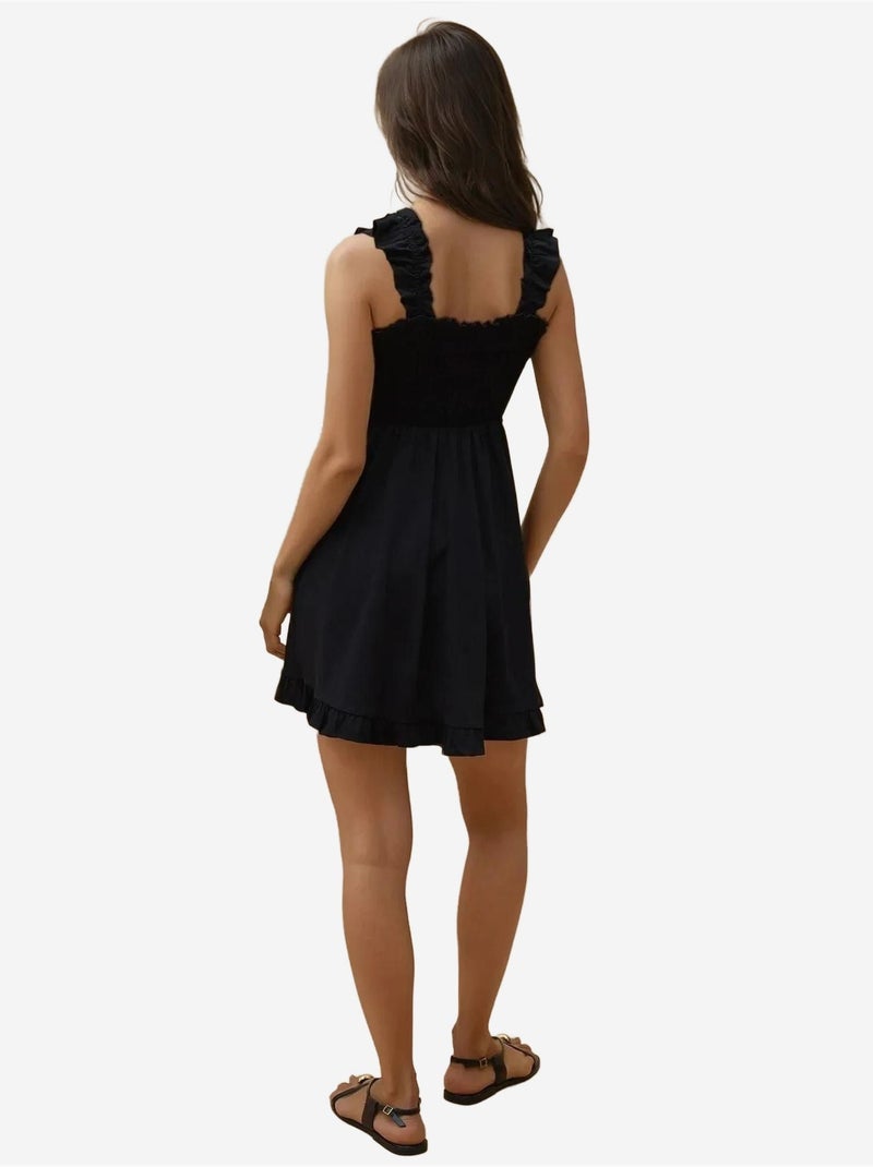 Mini abito testurizzato con scollo quadrato hiccup Nero - Kiabi