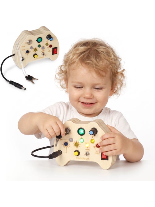 Mini busy board in legno controller gioco con led mamabrum - Kiabi Mini busy board in legno controller gioco con led mamabrum - Kiabi