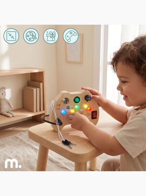 Mini busy board in legno controller gioco con led mamabrum - Kiabi Mini busy board in legno controller gioco con led mamabrum - Kiabi