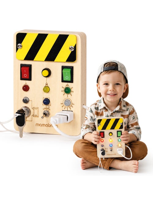 Mini busy board in legno quadro elettrico con led mamabrum - Kiabi Mini busy board in legno quadro elettrico con led mamabrum - Kiabi