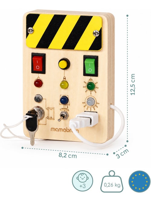 Mini busy board in legno quadro elettrico con led mamabrum - Kiabi Mini busy board in legno quadro elettrico con led mamabrum - Kiabi
