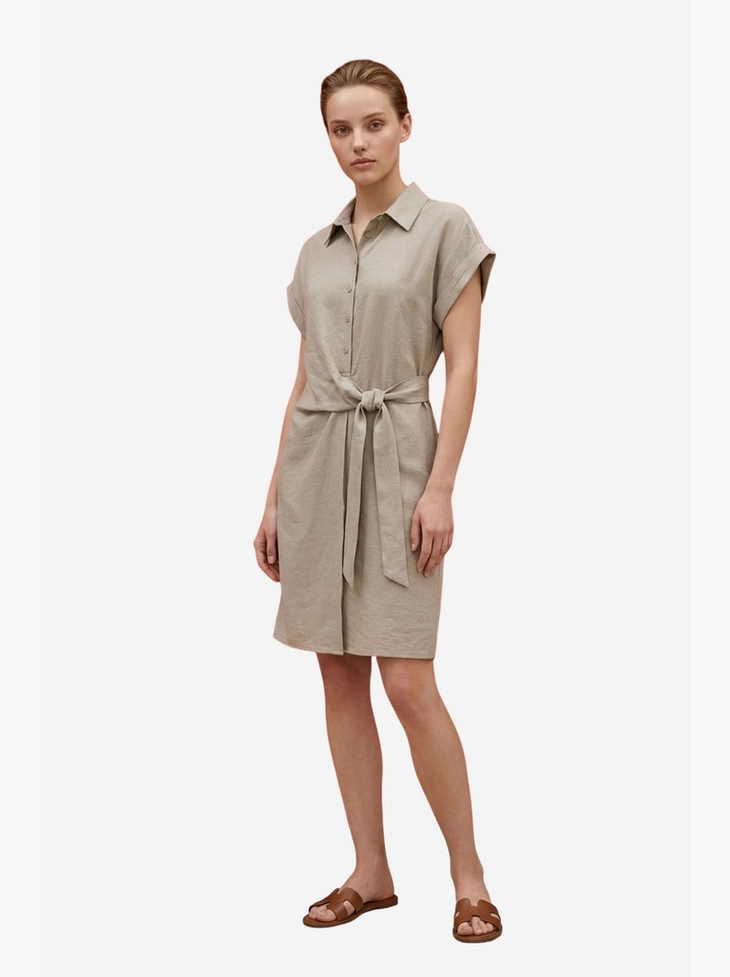 Mini chemisier in popeline di cotone my fashion Beige argilla - Kiabi