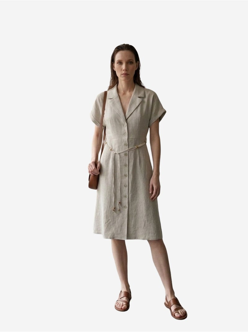 Mini chemisier in popeline di cotone my fashion Beige naturale - Kiabi