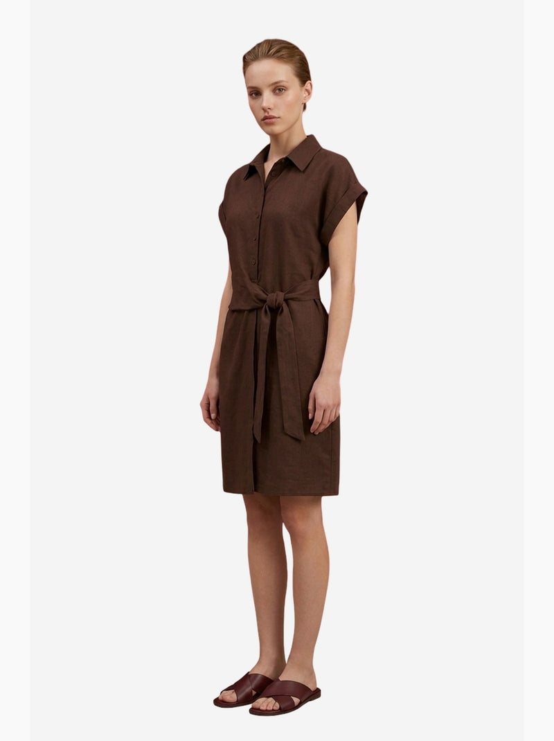 Mini chemisier in popeline di cotone my fashion Marrone - Kiabi
