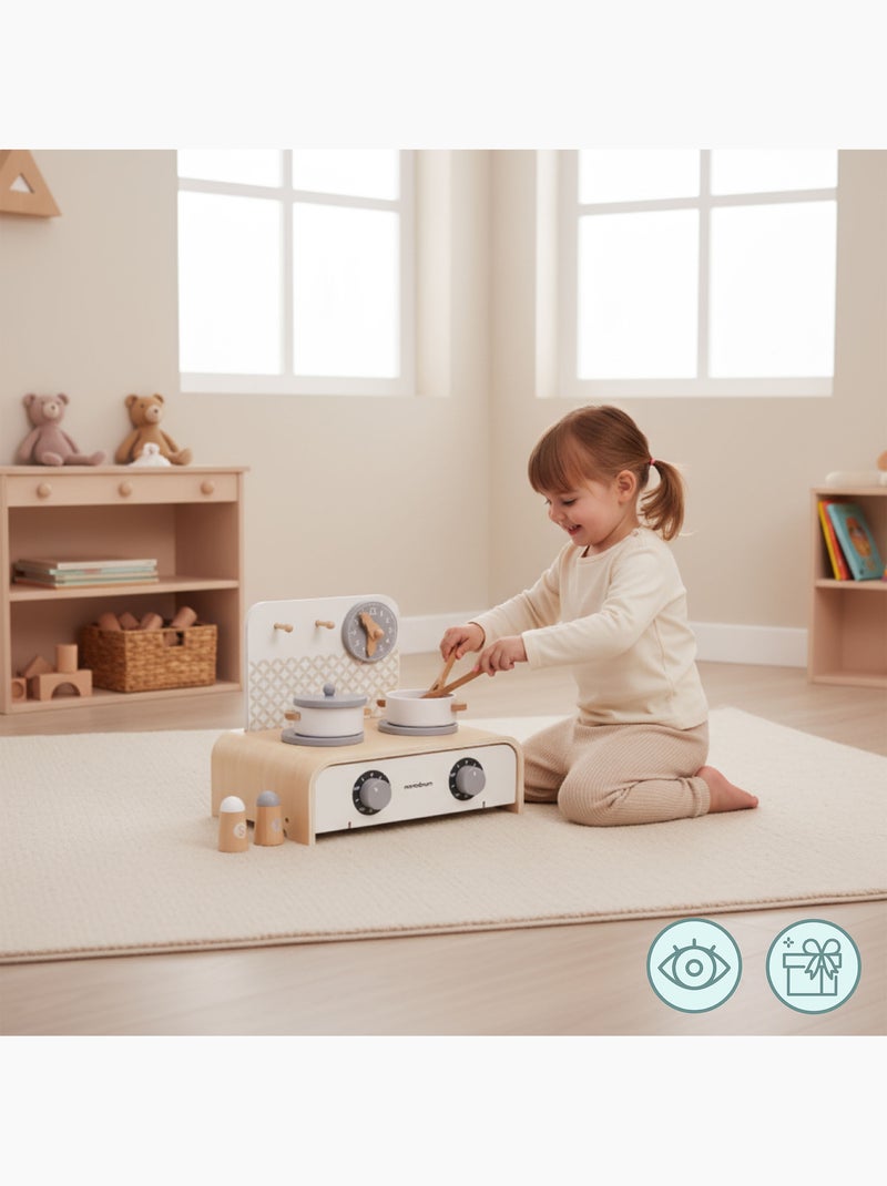 Mini cucina legno pieghevole bambini 32x21cm pentole accessori mamabrum N/D - Kiabi