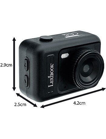 Mini fotocamera digitale portachiavi Black con memoria Flash integrata