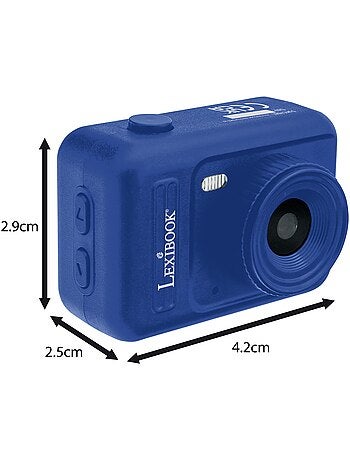Mini fotocamera digitale portachiavi luce Blue con memoria Flash integrata