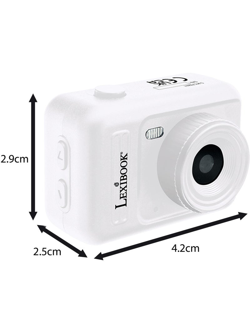 Mini fotocamera digitale portachiavi White con memoria Flash integrata Bianco - Kiabi