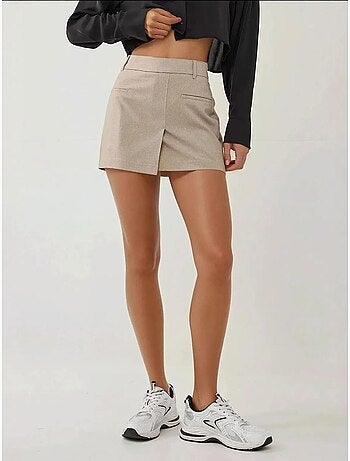 Mini gonna-pantalone in tessuto