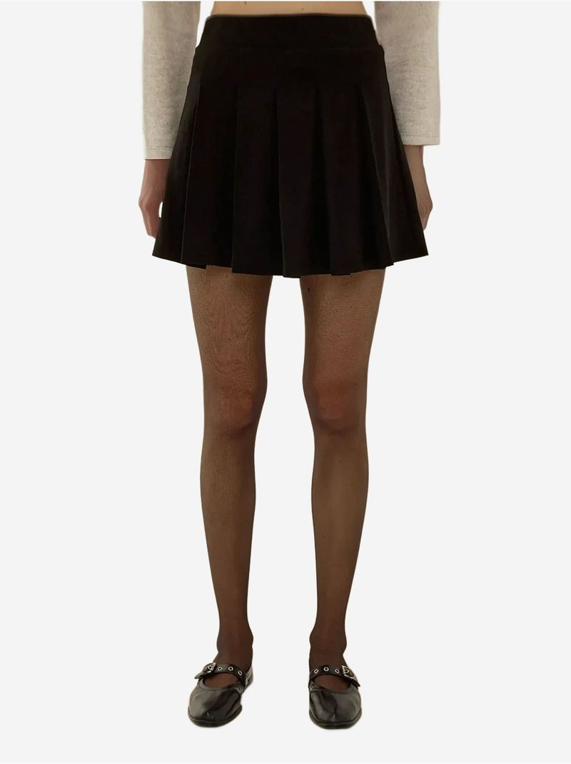 Mini gonna-pantalone plissettata Nero - Kiabi