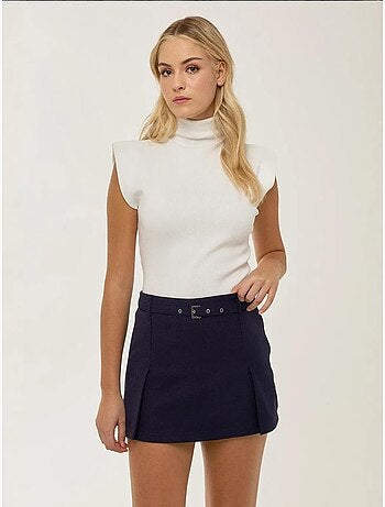 Mini gonne-pantalone con cintura