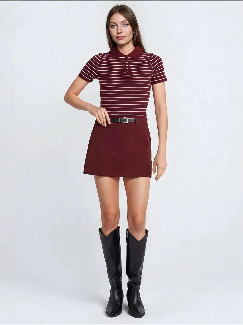 Mini gonne-pantaloni dritti Rosso bordeaux - Kiabi