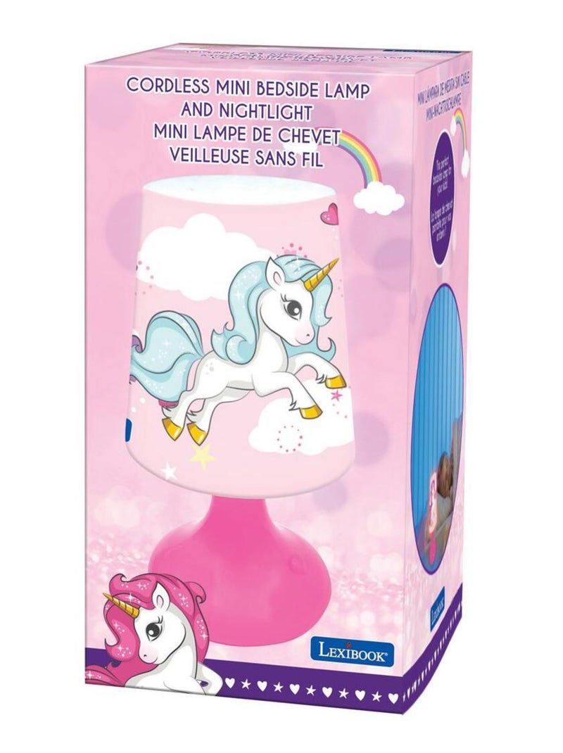 Mini lampada da comodino e luce notturna wireless Unicorn Rosa - Kiabi
