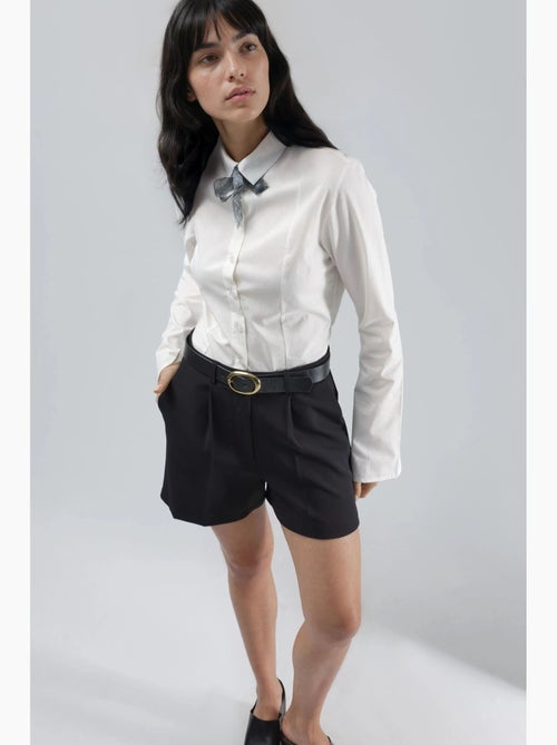 Mini shorts a vita alta a gamba ampia hiccup - Kiabi Mini shorts a vita alta a gamba ampia hiccup - Kiabi