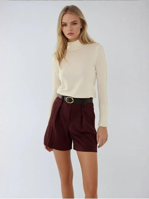 Mini shorts a vita alta hiccup - Kiabi Mini shorts a vita alta hiccup - Kiabi