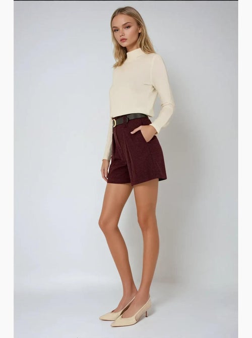 Mini shorts a vita alta hiccup - Kiabi Mini shorts a vita alta hiccup - Kiabi