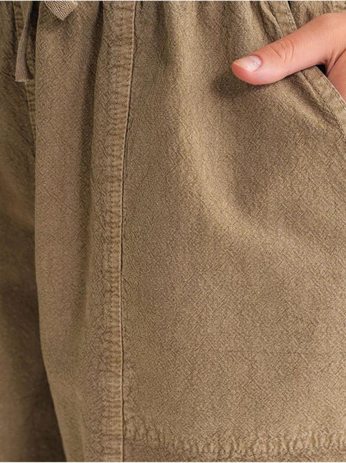 Mini shorts in cotone a vita alta con coulisse mixray - Kiabi