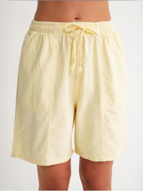 Mini shorts in cotone a vita alta con coulisse mixray - Kiabi