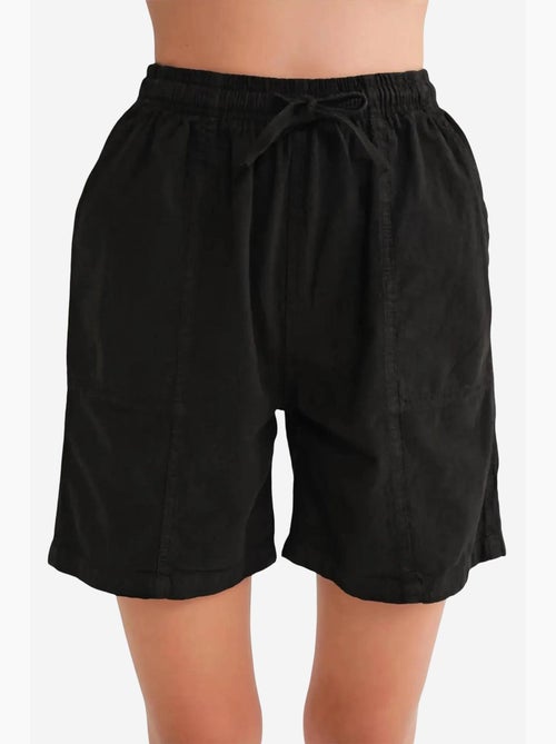 Mini shorts in cotone a vita alta con coulisse mixray - Kiabi