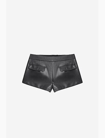 Mini shorts in ecopelle a vita media dilvin