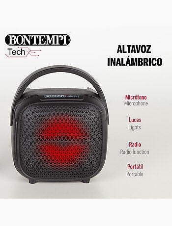 Mini speaker wireless con microfono e luci rgb bontempi