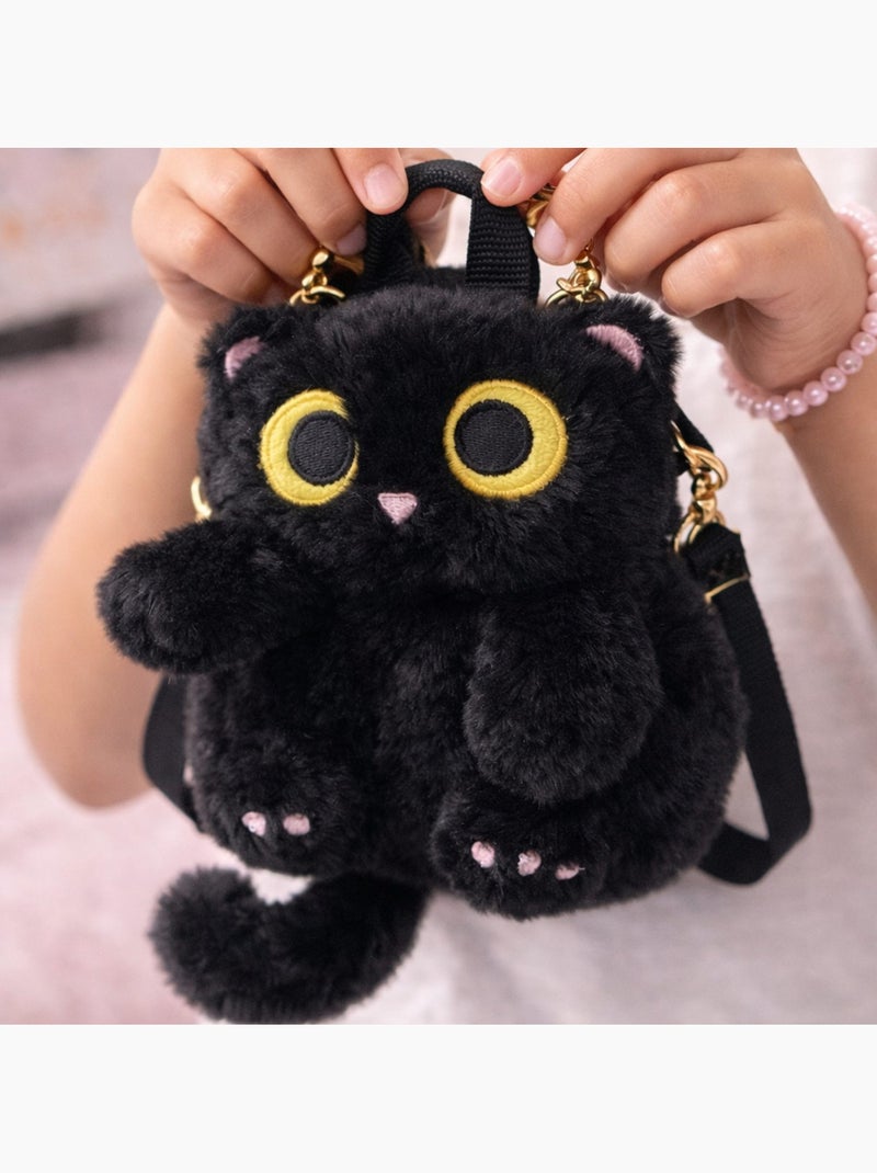 Mini zaino bambino gatto in peluche | great pretenders | great pretenders Nero - Kiabi