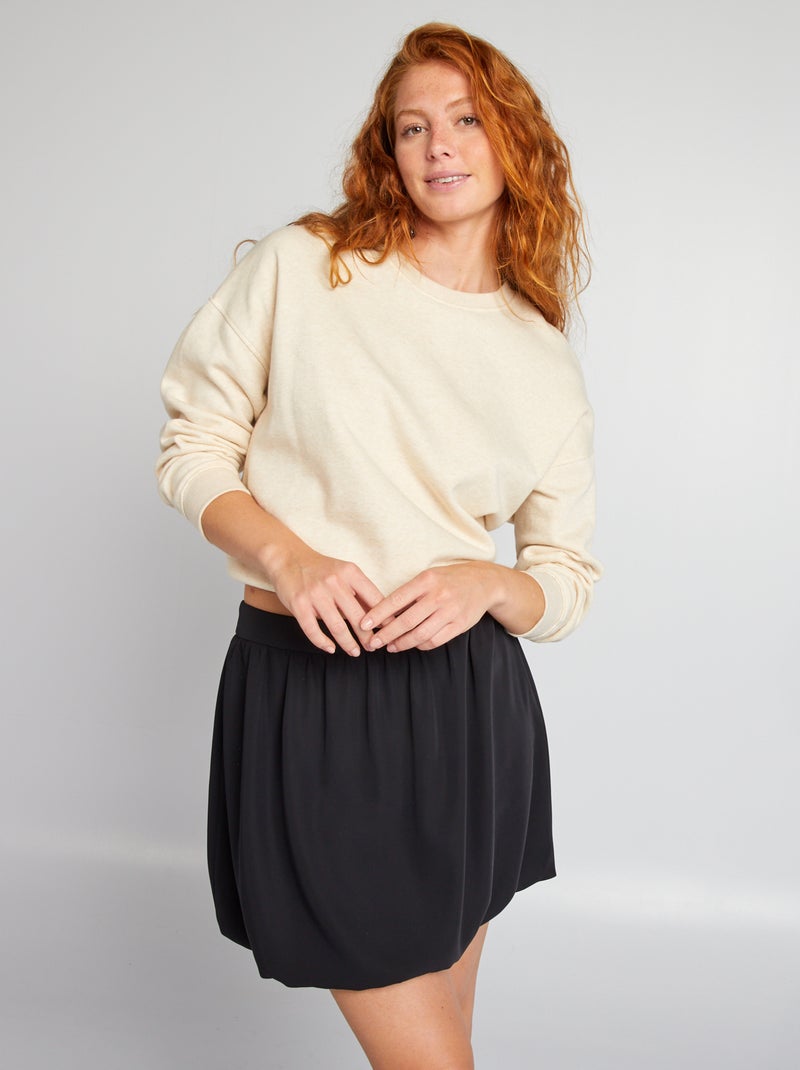 Minigonna a palloncino plissettata nero - Kiabi