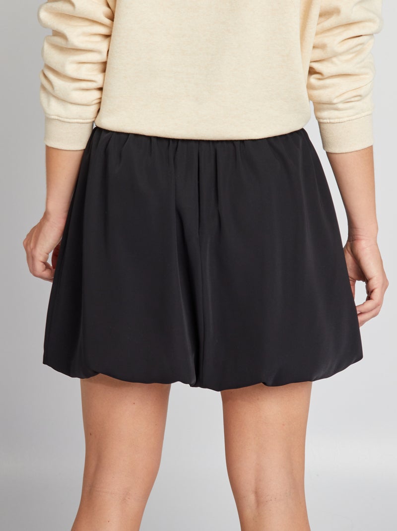 Minigonna a palloncino plissettata nero - Kiabi