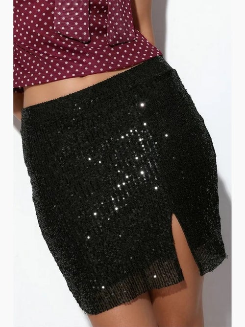 Minigonna bodycon con paillettes a vita alta busem - Kiabi Minigonna bodycon con paillettes a vita alta busem - Kiabi
