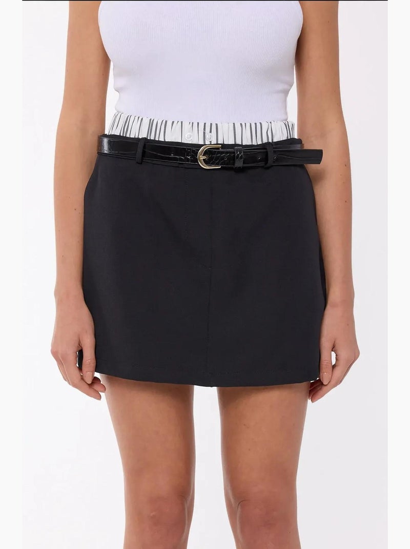 Minigonna con cintura intrecciata hiccup Nero - Kiabi