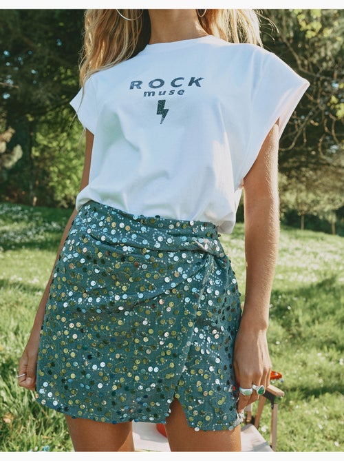 Minigonna con paillettes, MO Fashion - Kiabi Minigonna con paillettes, MO Fashion - Kiabi