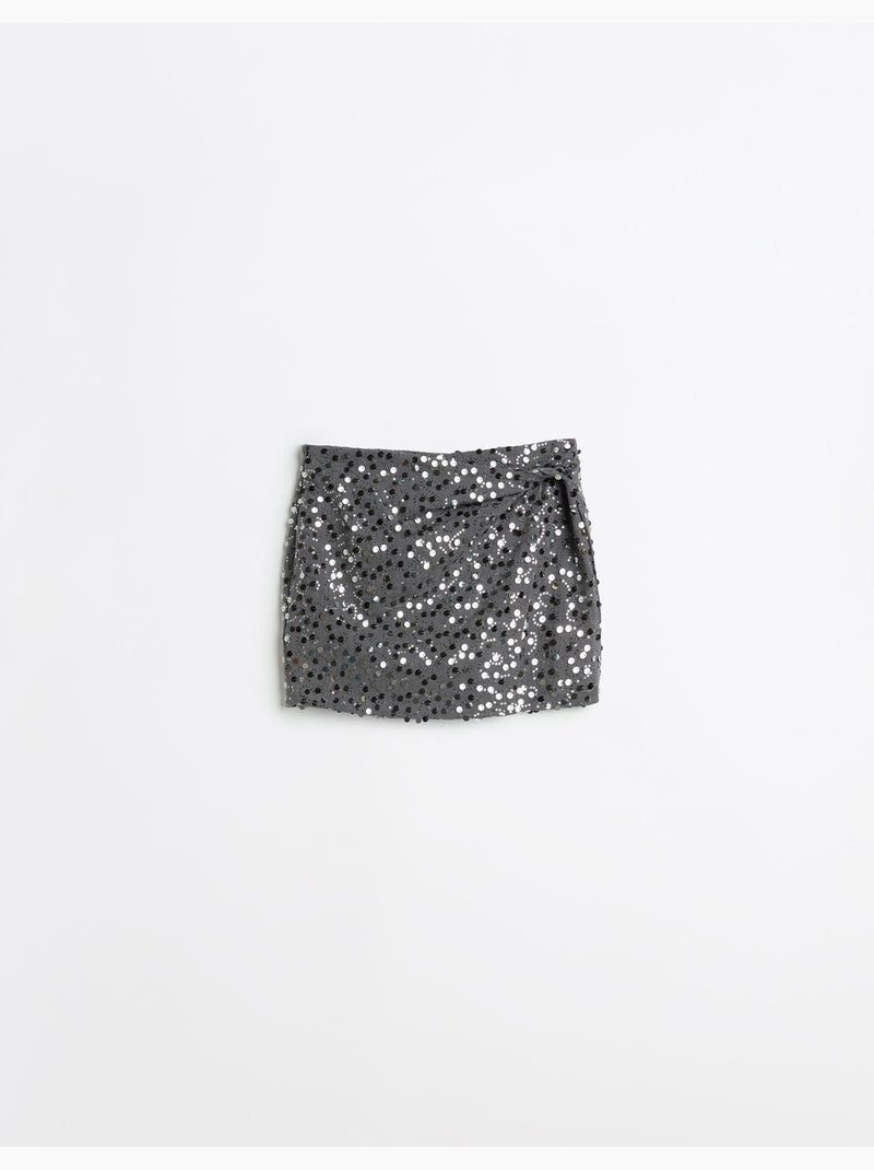 Minigonna con paillettes, MO Fashion Grigio - Kiabi