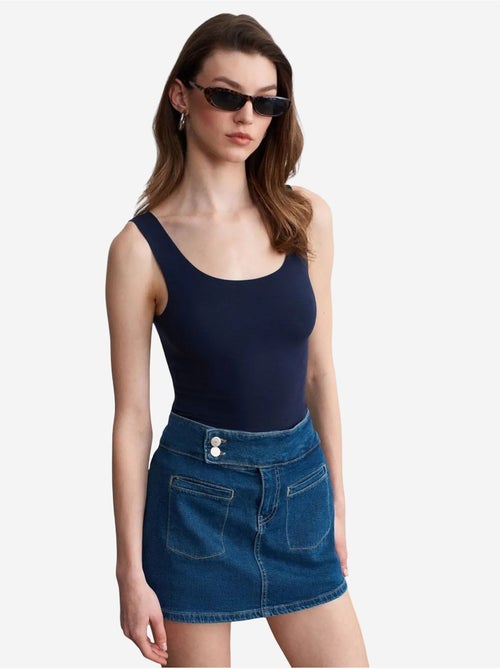Minigonna di jeans dritta a vita alta dilvin - Kiabi Minigonna di jeans dritta a vita alta dilvin - Kiabi