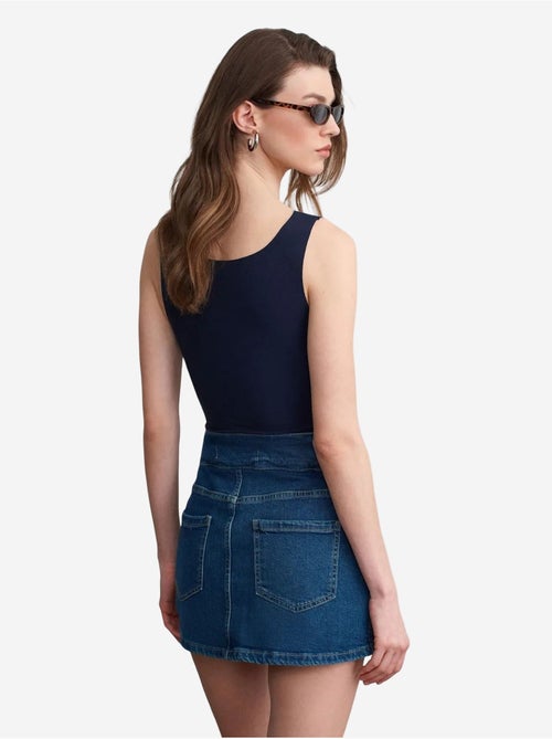 Minigonna di jeans dritta a vita alta dilvin - Kiabi Minigonna di jeans dritta a vita alta dilvin - Kiabi