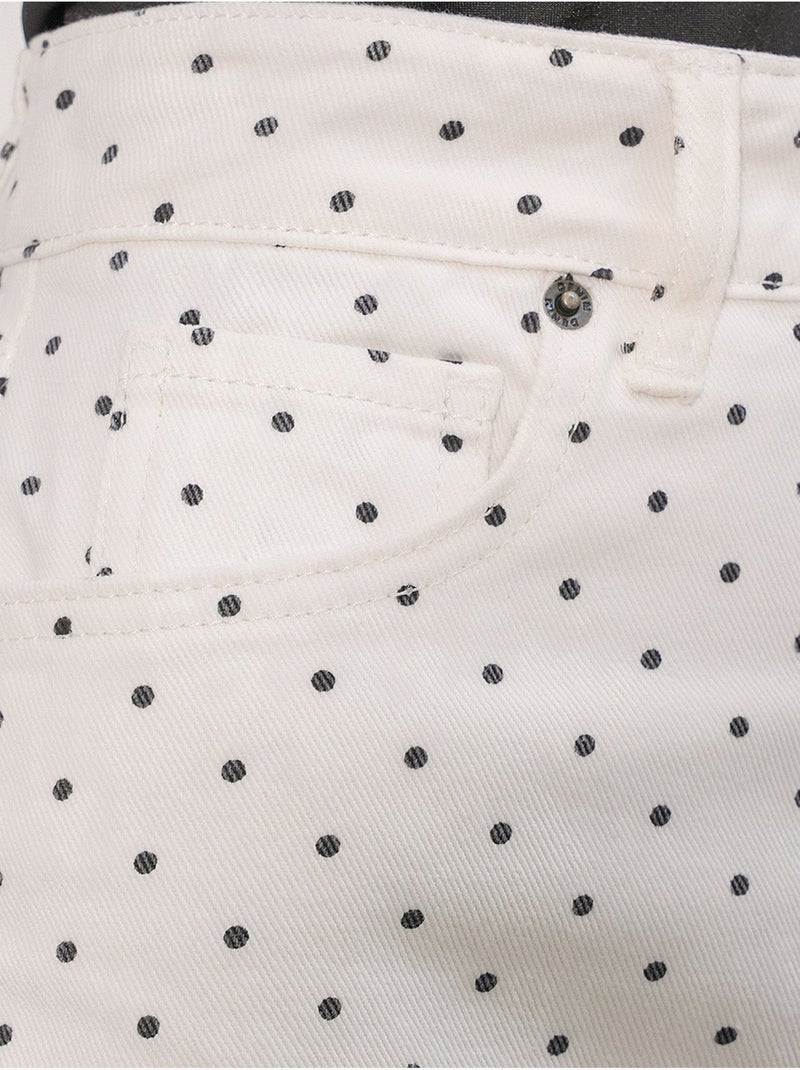 Minigonna in denim a pois a vita alta bdart Bianco sporco - Kiabi
