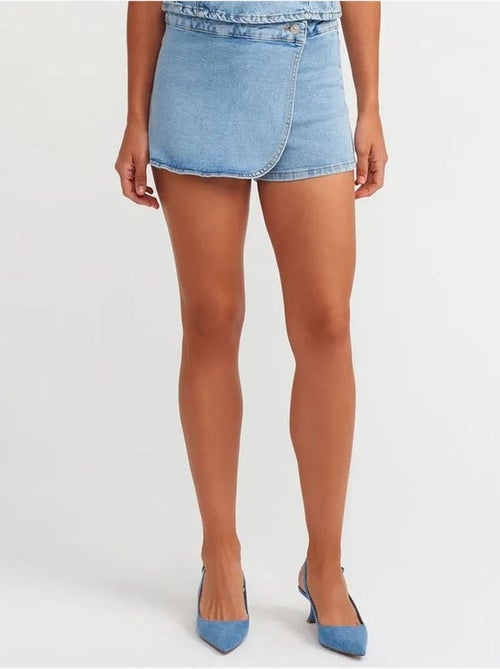 Minigonna in denim a vita alta dilvin - Kiabi Minigonna in denim a vita alta dilvin - Kiabi