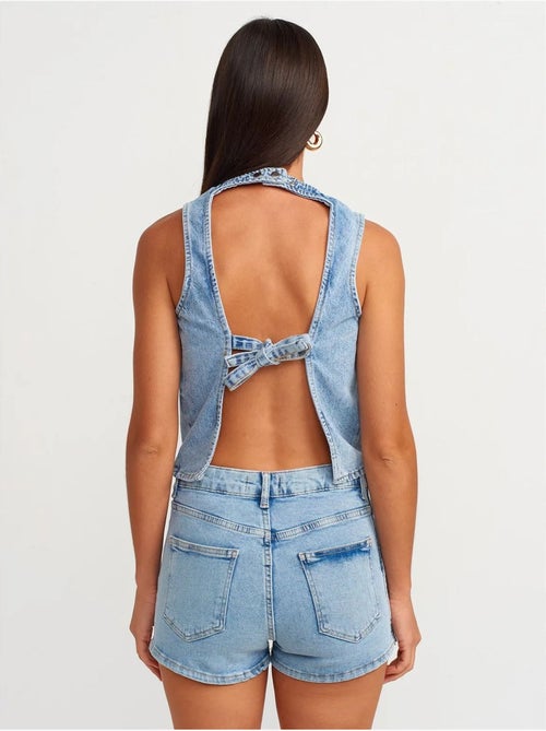 Minigonna in denim a vita alta dilvin - Kiabi Minigonna in denim a vita alta dilvin - Kiabi