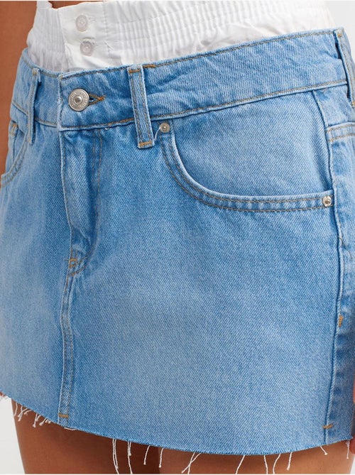Minigonna in denim destroyed a vita media dilvin - Kiabi Minigonna in denim destroyed a vita media dilvin - Kiabi