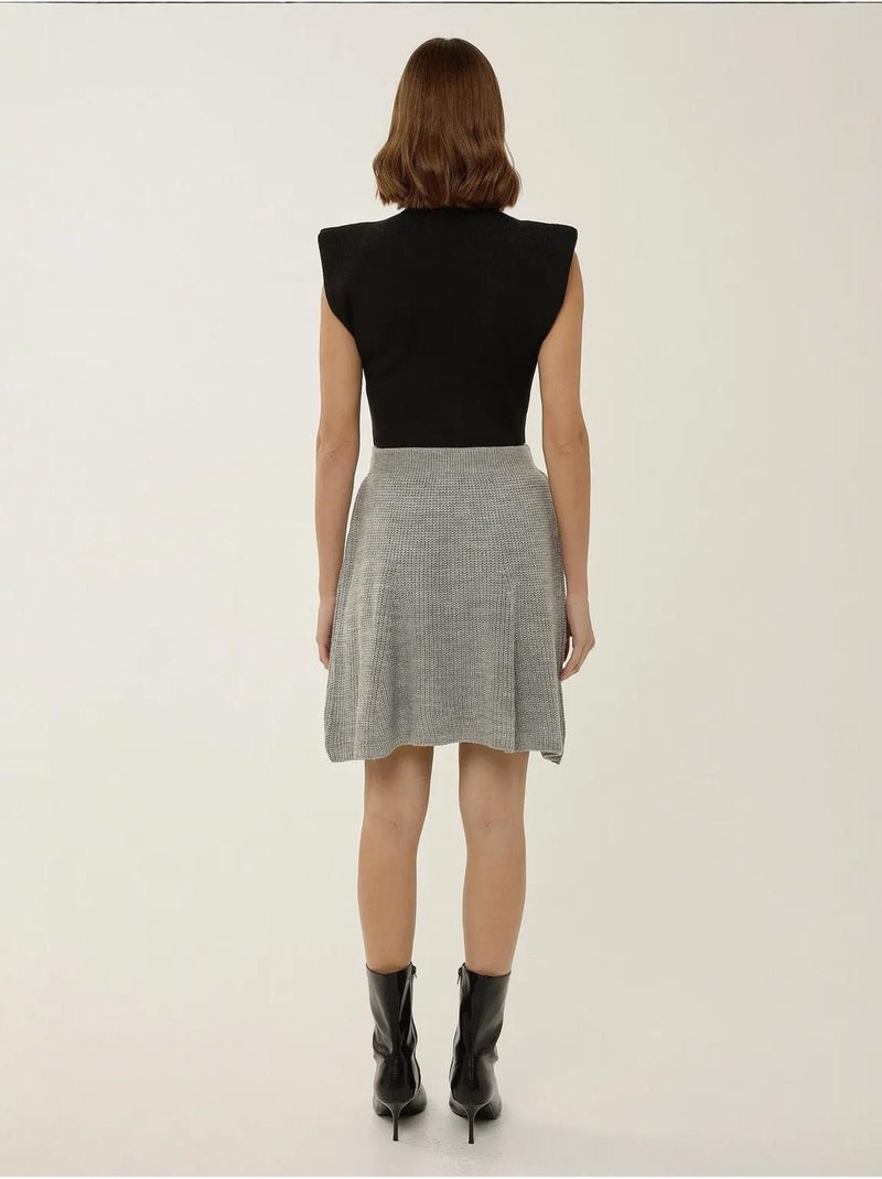 Minigonna in maglia Grigio - Kiabi