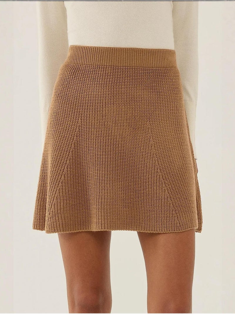 Minigonna in maglia Marrone - Kiabi