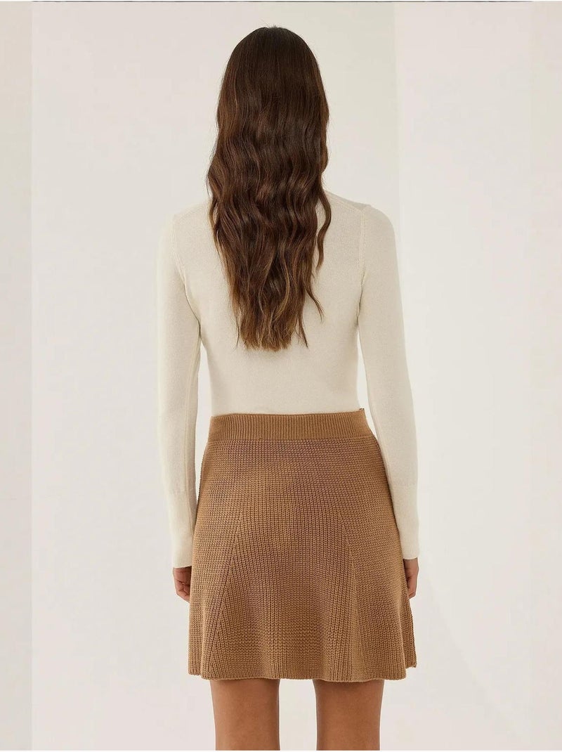 Minigonna in maglia Marrone - Kiabi