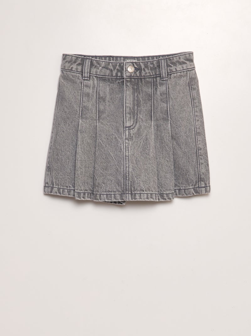 Minigonna shorts in jeans GRIGIO - Kiabi