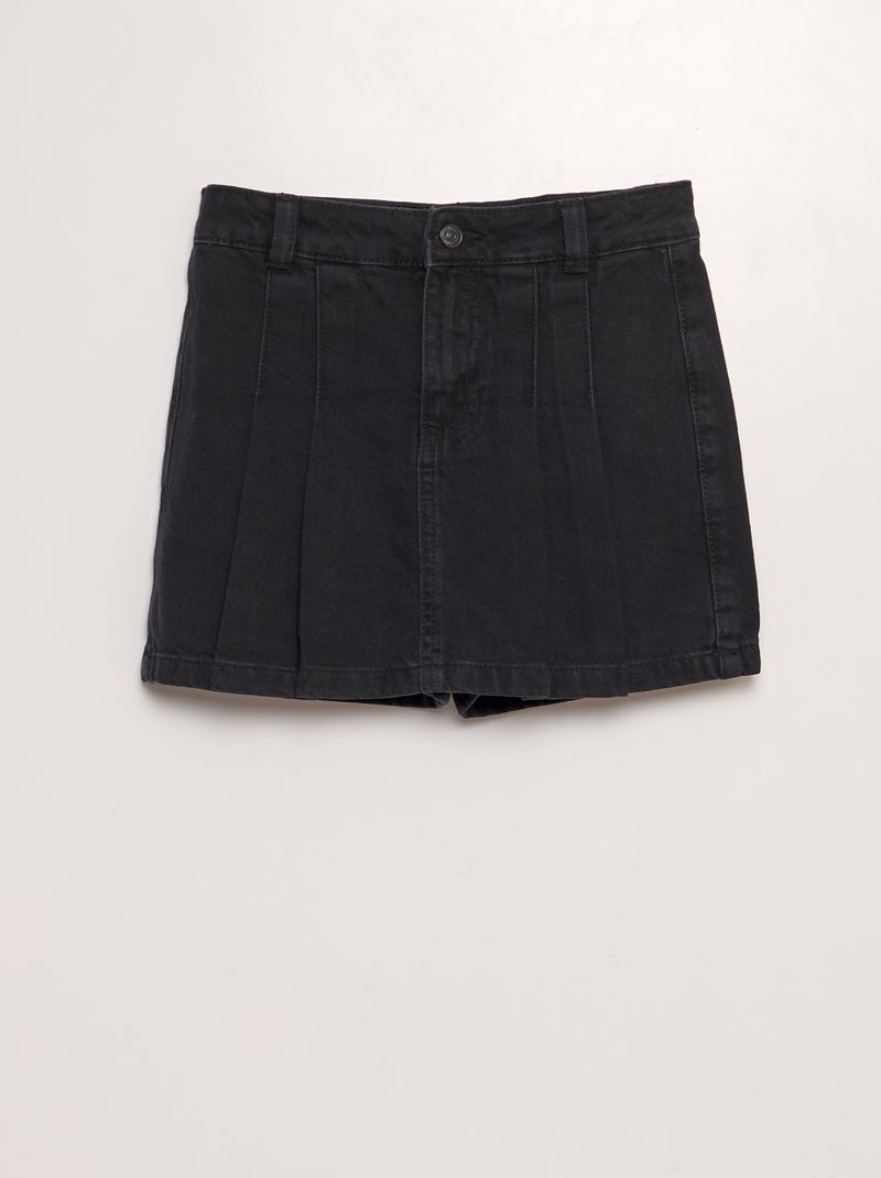 Minigonna shorts in jeans Nero - Kiabi