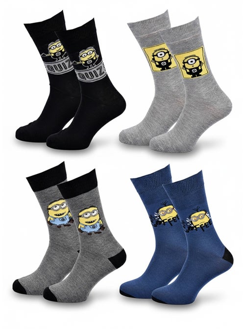 MINIONS - Calzini Uomo Licenza Confezione da 4 - Kiabi