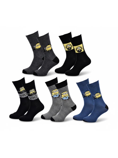 Minions - Calzini Uomo Licenza Confezione da 5 - Kiabi Minions - Calzini Uomo Licenza Confezione da 5 - Kiabi