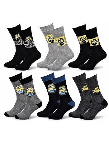 Minions - Calzini Uomo Licenza Confezione da 6 MIX SORPRESA