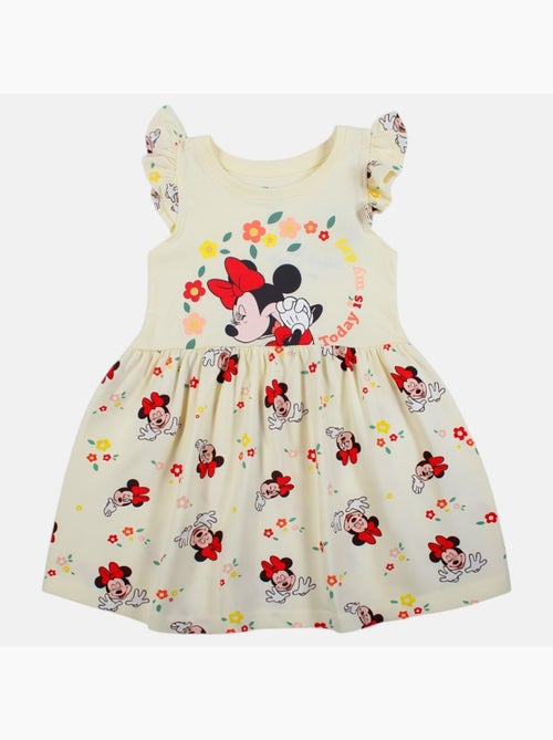 Minnie - abito a fantasia senza maniche, con scollo rotondo e volant - Kiabi Minnie - abito a fantasia senza maniche, con scollo rotondo e volant - Kiabi